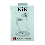 Wholesale KIK 888 Stereo Earphone Headset with Mic and Volume Control (888 White)